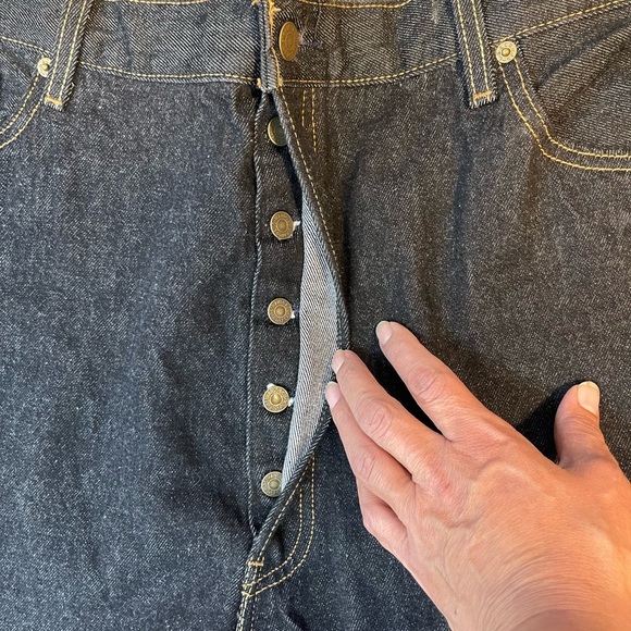 Vintage 80’s/90’s NOS Levi’s 501XX Button Fly Jeans Deadstock Raw Denim 44/34 - Picture 7 of 12